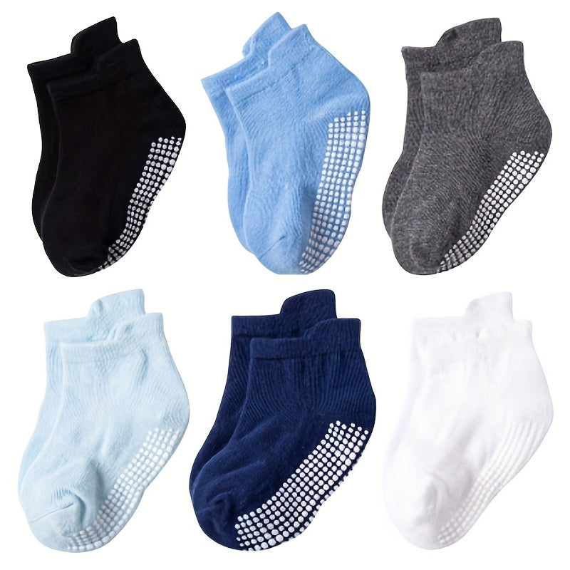 6pairs Non-slip Grip Floor Socks for Toddlers