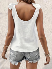 Strappy Tank Top V-Neck Summer Sleeveless Casual Top