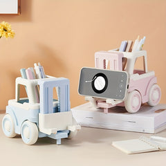Cartoon Toy Forklift Pen Holder & Phone Holder