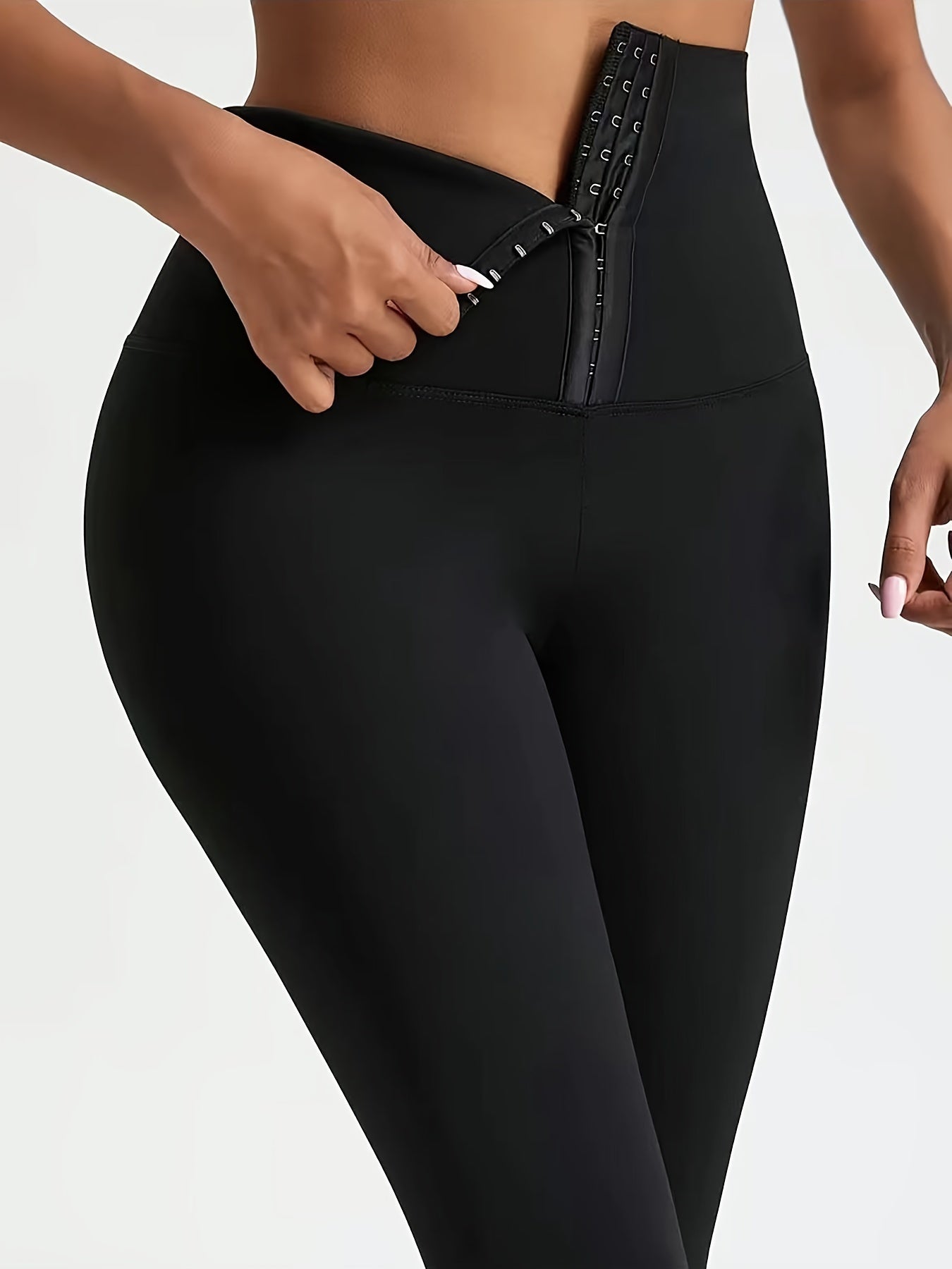 Double Breasted Tummy Control Yoga Shorts Butt Lifting Sports Shorts
