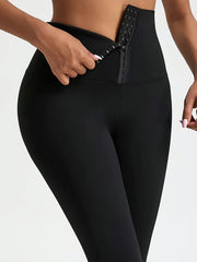 Double Breasted Tummy Control Yoga Shorts Butt Lifting Sports Shorts