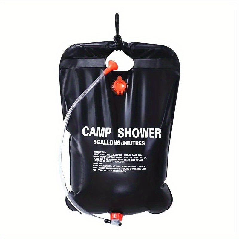 20L Camping Shower Bag with Solar Heater 5 Gallon Capacity
