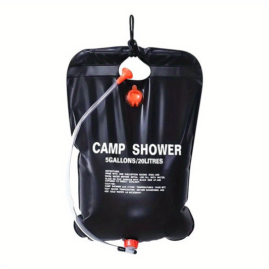 20L Camping Shower Bag with Solar Heater 5 Gallon Capacity