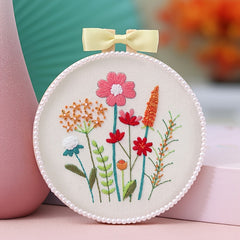 Plant Flower Embroidery Cross Stitch DIY Material Package