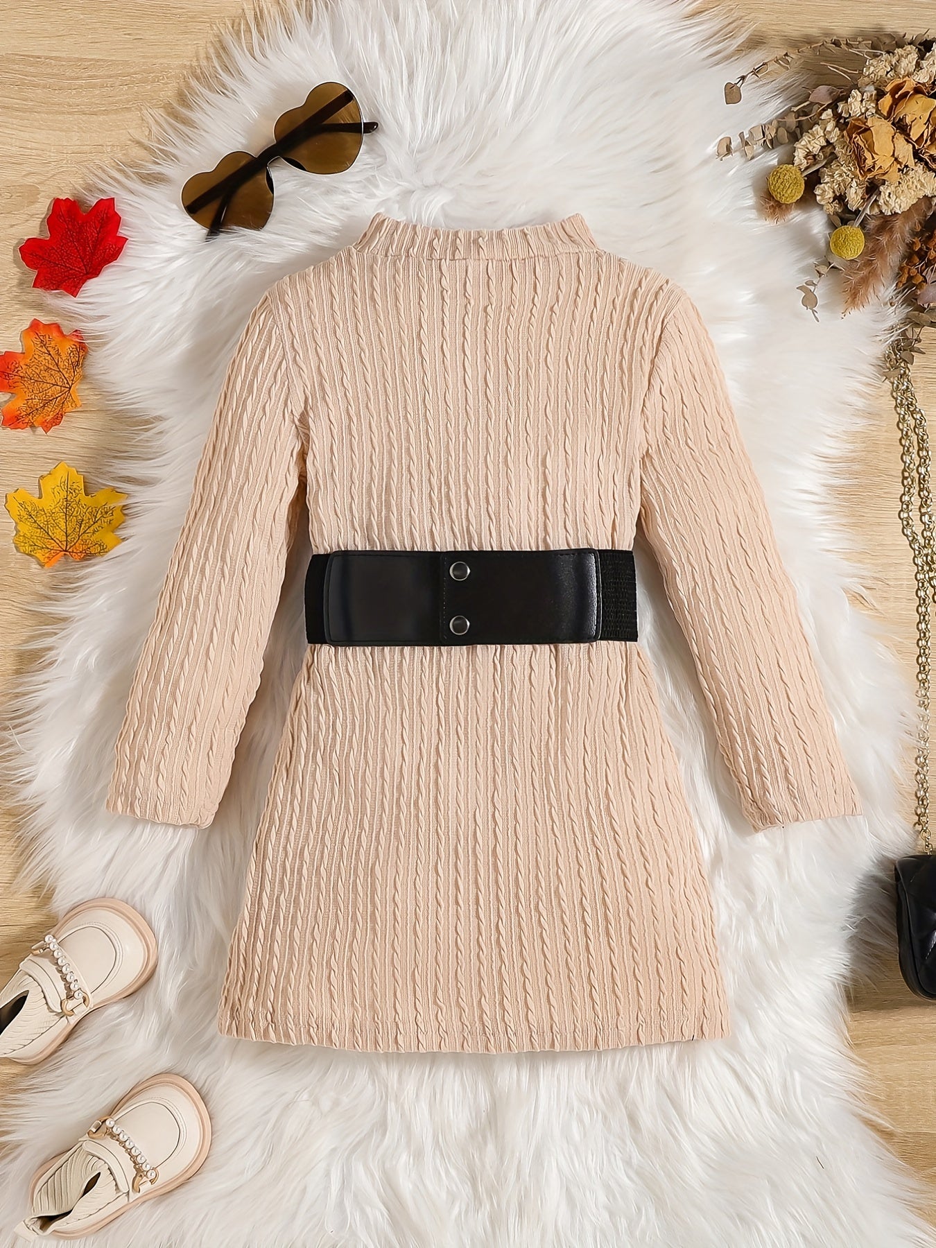 Girls' Jacquard Tunic Dress w/ Belt