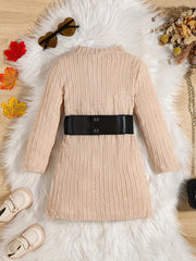Girls' Jacquard Tunic Dress w/ Belt