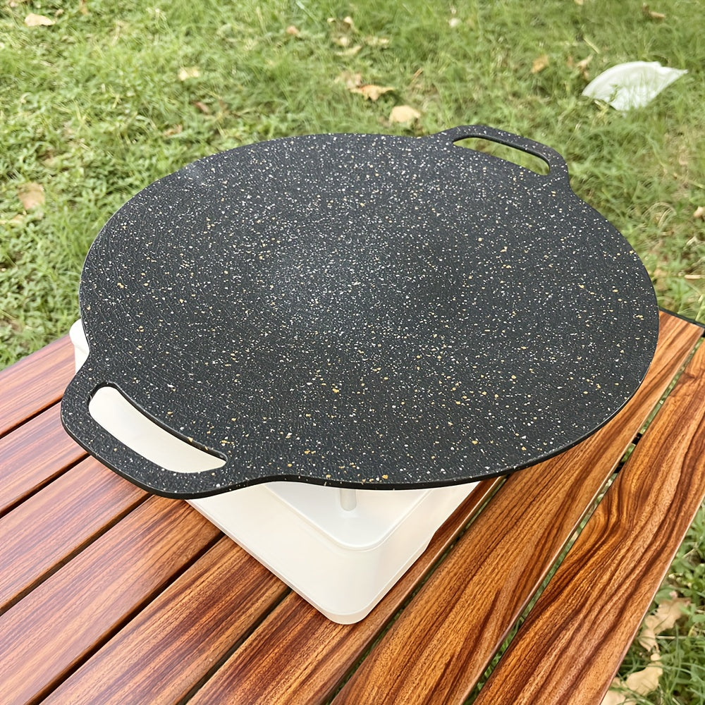 Camping BBQ Iron Plate for Meat Frying and Roasting