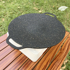 Camping BBQ Iron Plate for Meat Frying and Roasting
