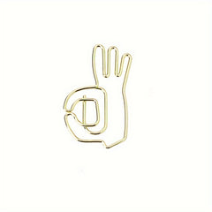 10pcs Creative Metal Paper Clip Bookmark for School and Office