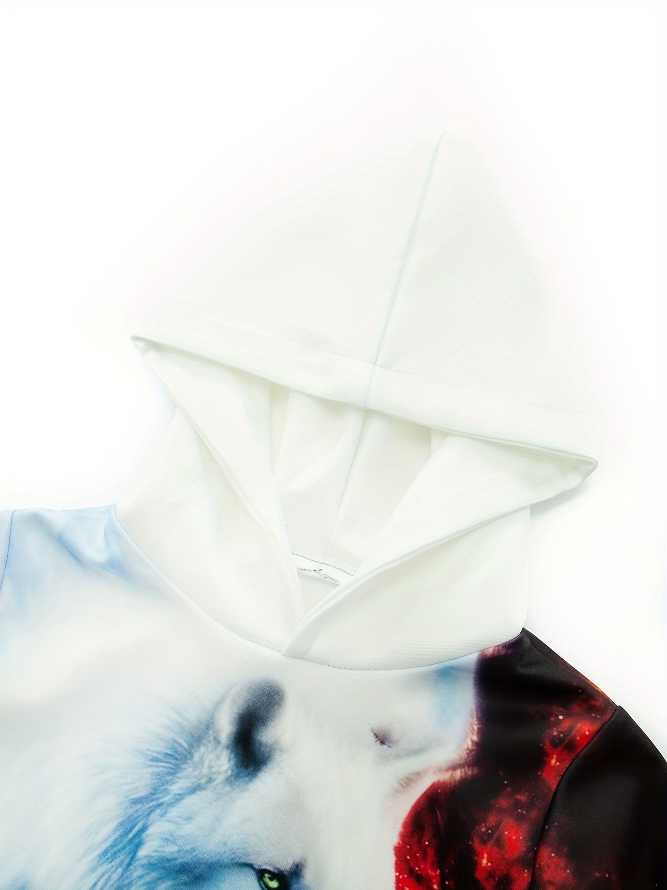 3D Wolf Print Kid's Hoodie Unisex Pullover Hooded Long Sleeve Top