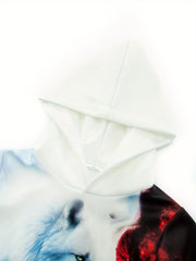 3D Wolf Print Kid's Hoodie Unisex Pullover Hooded Long Sleeve Top