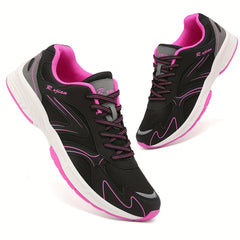 Women's Anti Slip Running Shoes Breathable Lace Up Sports Sneakers