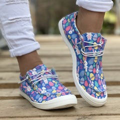 Bunny Pattern Flat Shoes Women's Casual Lightweight Soft Comfortable Walking Sho