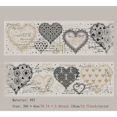 1PC Light Retro PET Tape Sticker Ghost Lace Dream Series Hdiary Decoration