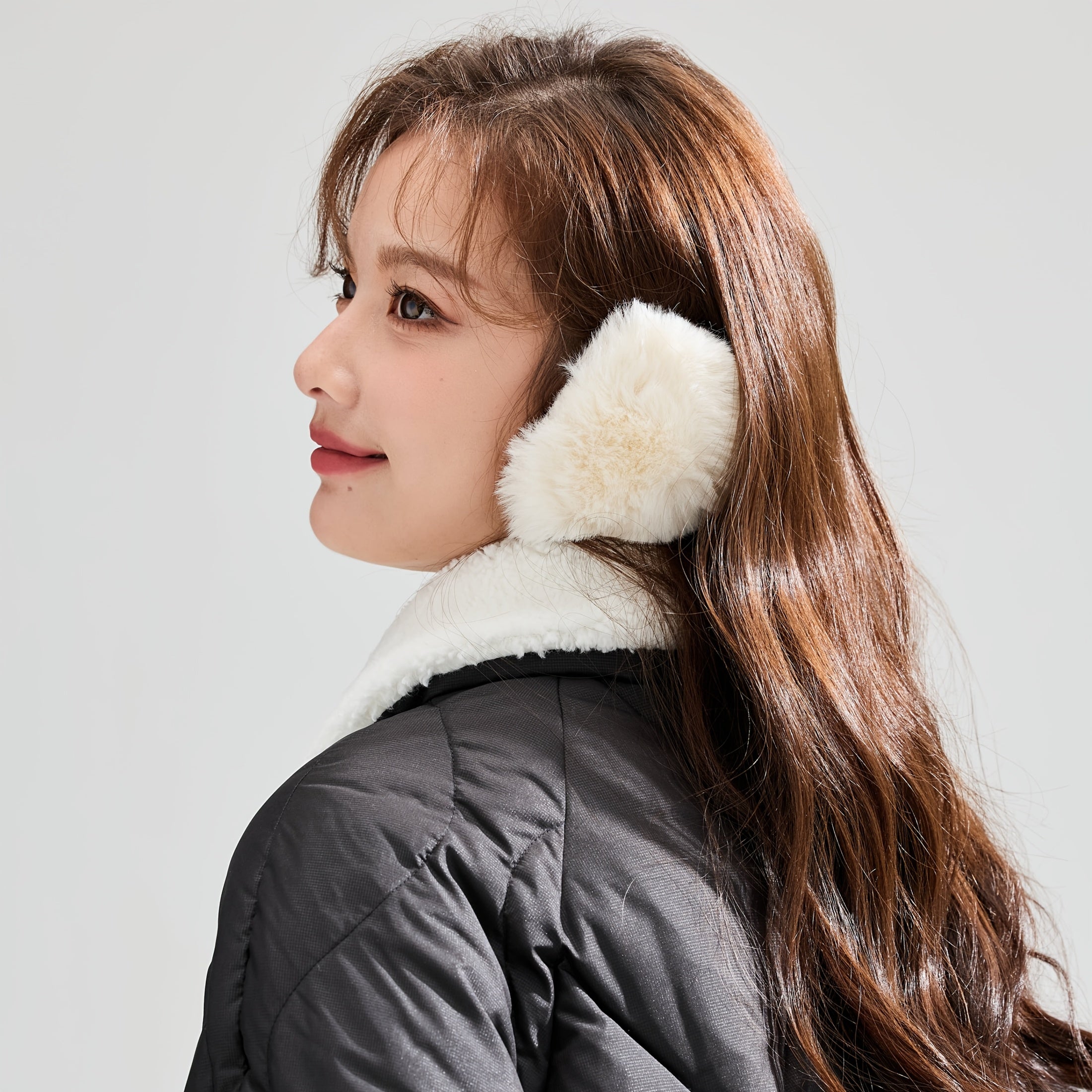 Soft Fluffy Women's Winter Ear Warmers Non Slip Fit for Skiing