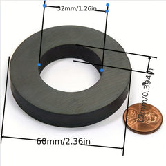 2pcs Ferrite Magnet Ring OD60 X ID32 X 10mm 2 4 Large Size C8 Ceramic Magnet