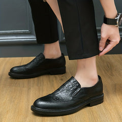 Men's Slip On Brogue Formal Shoes