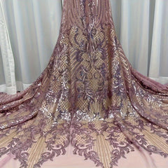 Mesh Sequins Lace Fabric for Wedding Party Sewing Decoration