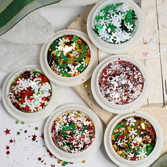 Winter Glitter Snowflake Nail Sticker Christmas Decal Sparkle Shape for Ladies