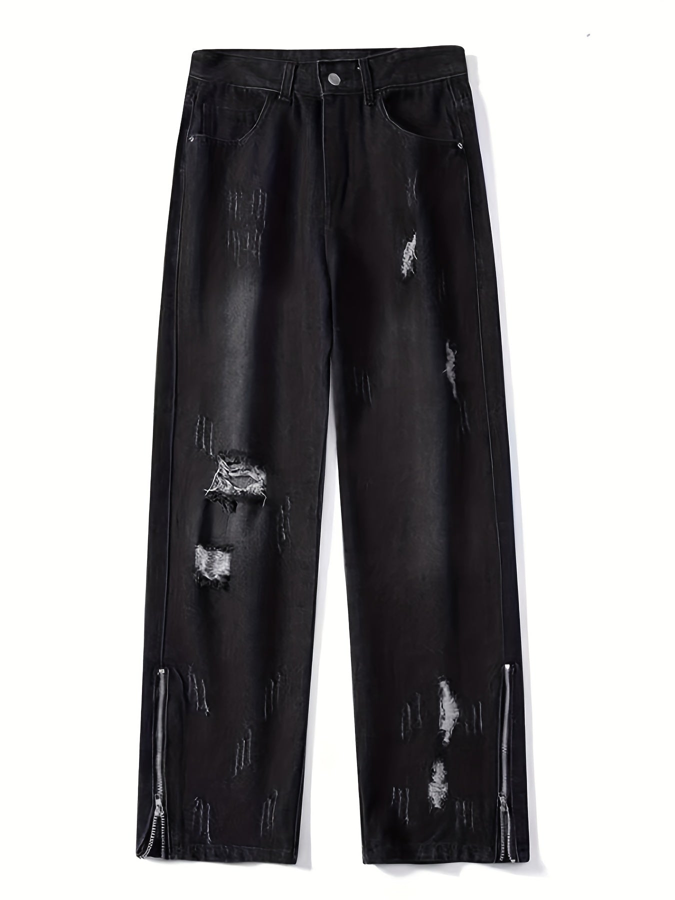 Slim Fit Jeans Men Casual Straight Leg Denim Pants Spring Summer