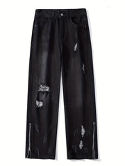 Slim Fit Jeans Men Casual Straight Leg Denim Pants Spring Summer