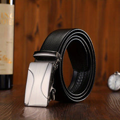 Men's Business Automatic Buckle PU Leather Belt Wear resistant
