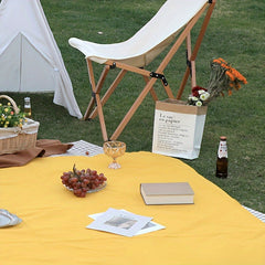 Durable Picnic Mat with Leather Handle for Outdoor Camping