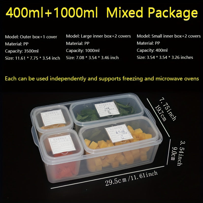 2pcs Refrigerator Organizer Bins Food Storage Stackable Keeper Kitchen