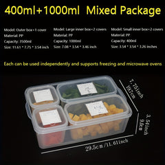 2pcs Refrigerator Organizer Bins Food Storage Stackable Keeper Kitchen