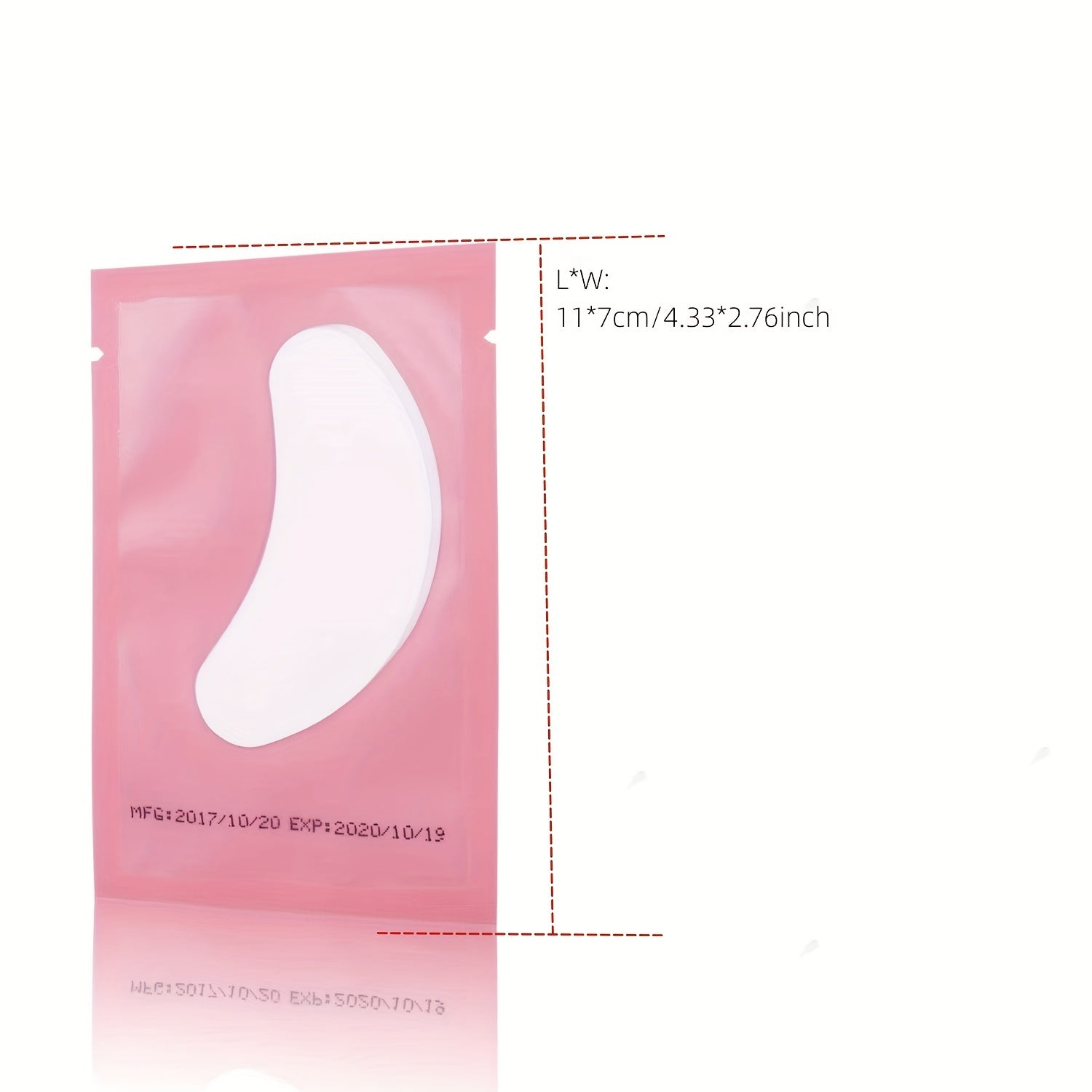 50 Pairs Under Eye Pads & 10Pcs Lash Brush Wands Beauty Tool