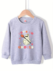 Cute Ghost & Broom Kids Sweatshirt