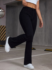 Casual Flared Leg Jeans