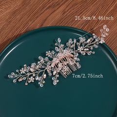 Vintage Rose Wedding Hair Comb for Women