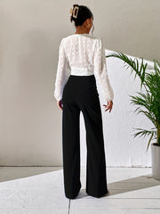 High Waist Wide Leg Work Office Pants Spring Summer Womens