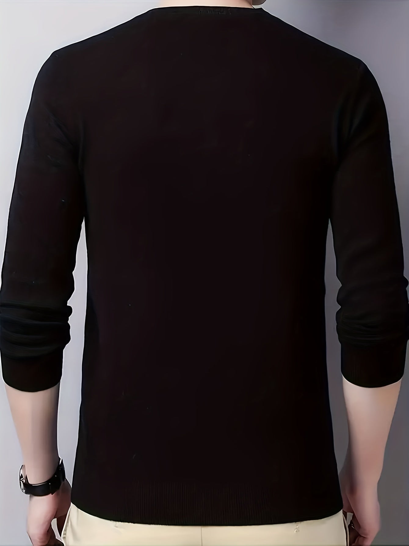 VETERAN & Eagle Pattern Sweater Men's Casual Warm Pullover For Fall Winter