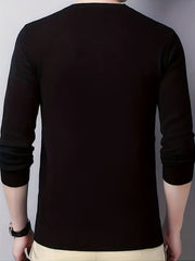 VETERAN & Eagle Pattern Sweater Men's Casual Warm Pullover For Fall Winter