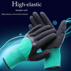 3 Pairs Outdoor Protective Work Gloves Nitrile Rubber Gloves Latex Garden Gloves