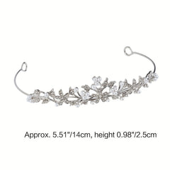 Bridal Rhinestone Pearl Headband Tiara Wedding Accessories