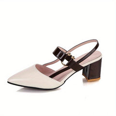 Women's Pointed Toe Block High Heel Sandals