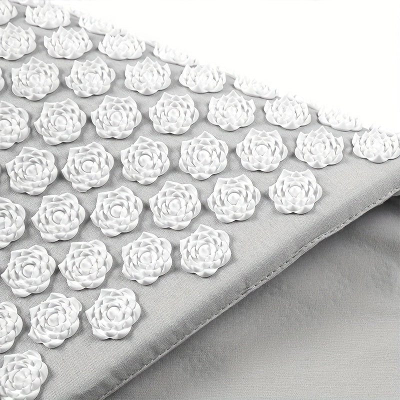 3pcs Massage Yoga Mat Set w/ Pillow & Storage Bag Gym Training Supplies