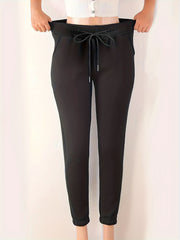 Women's Winter Yoga Pants Fleece Lined Drawstring Elastic Waistband