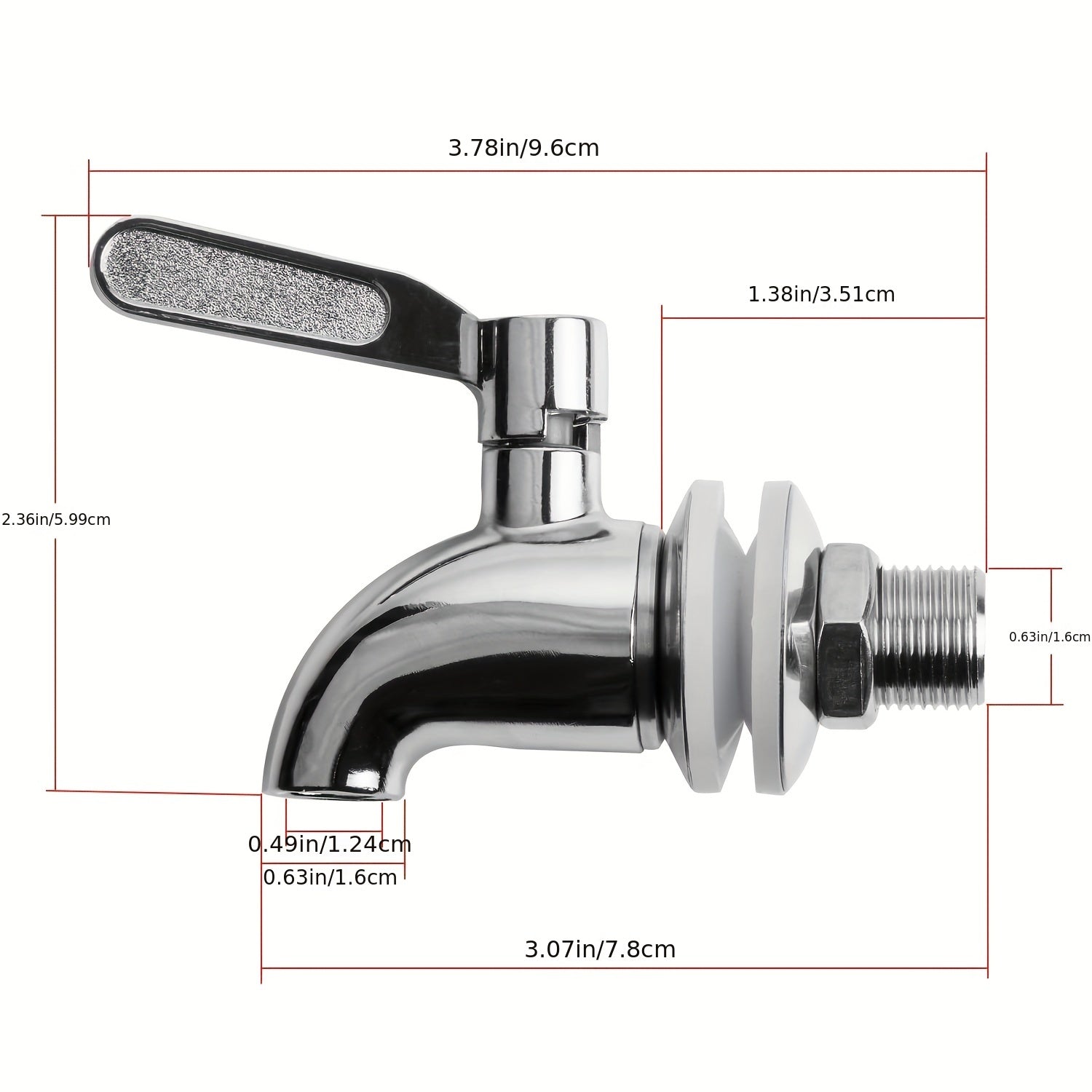 Stainless Steel Beverage Dispenser Replacement Faucet w/ Anti Clogging Cover