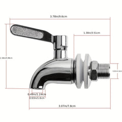 Stainless Steel Beverage Dispenser Replacement Faucet w/ Anti Clogging Cover