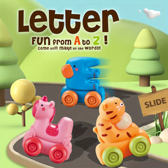 Soft Rubber Toy Cars Animals Letters Educational Toys