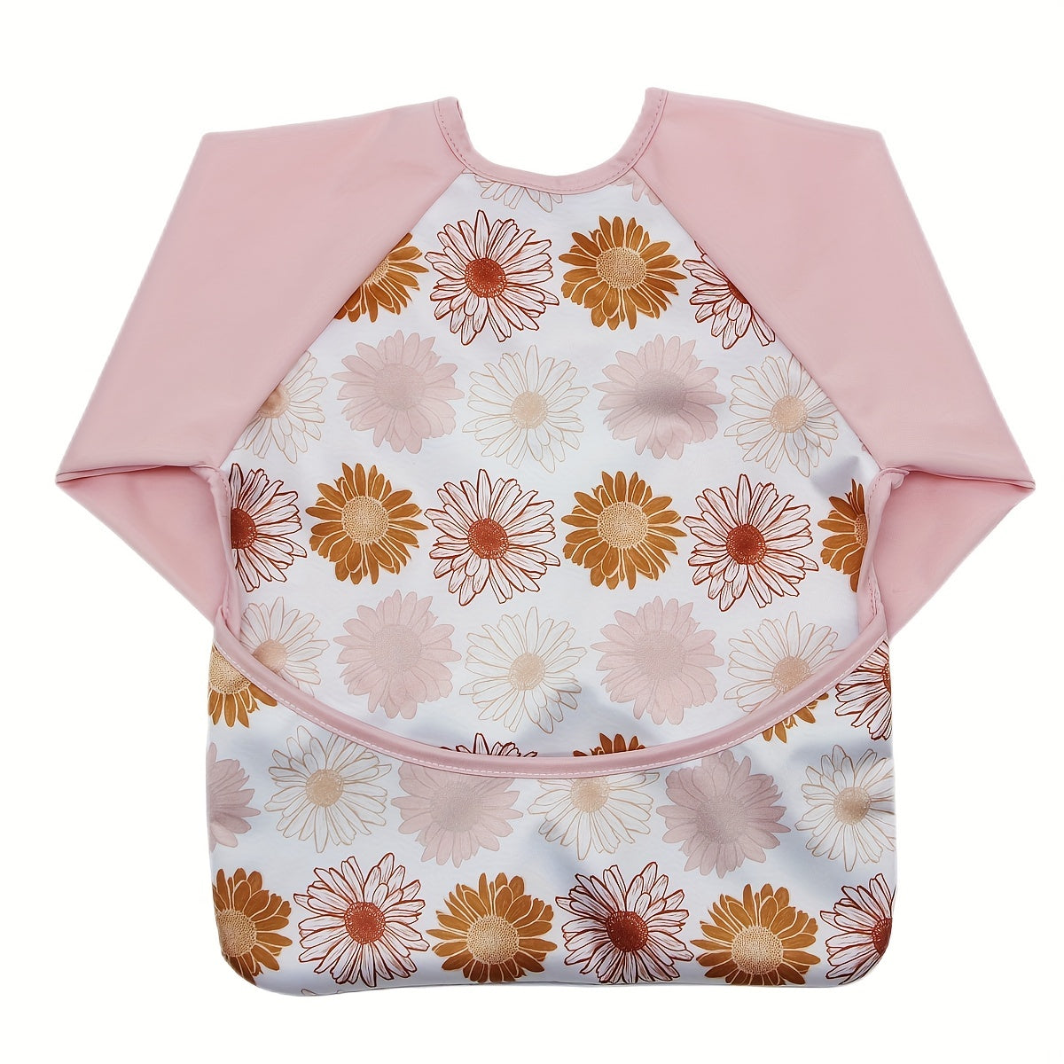 Waterproof Flower Print Baby Feeding Bibs - Reusable & Washable