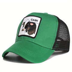 Green Baseball Cap Men's Grid Trucker Hat For Men Women Summer