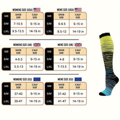 6 Pairs Compression Socks for Men and Women - Knee High Compression Stocking