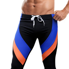 Men's Block Mid Stretch Swim Trunks Drawstring Swimwear