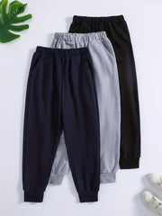 3pcs Boys Casual Active Sweatpants Jogger Sports Pants Kids Clothes