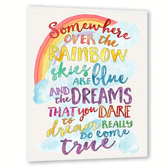Somewhere Over the Rainbow Children's Art Rainbow Background